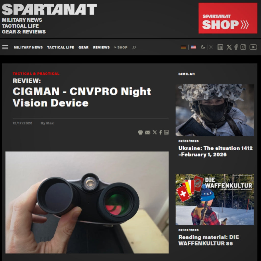 CIGMAN CNVPRO night vision binoculars as reviewed by Max in a detailed field report.