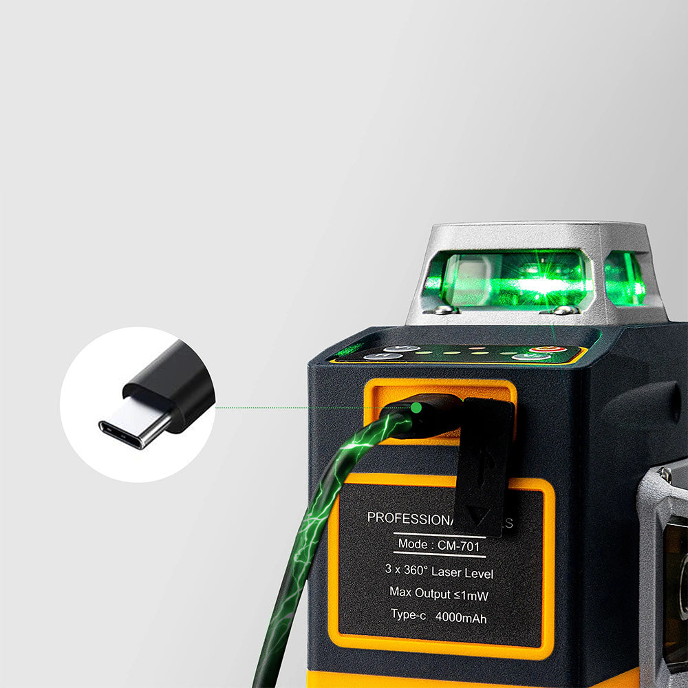Kit de nivel Lazer autonivelante nivel láser verde CIGMAN 3D 3x360°