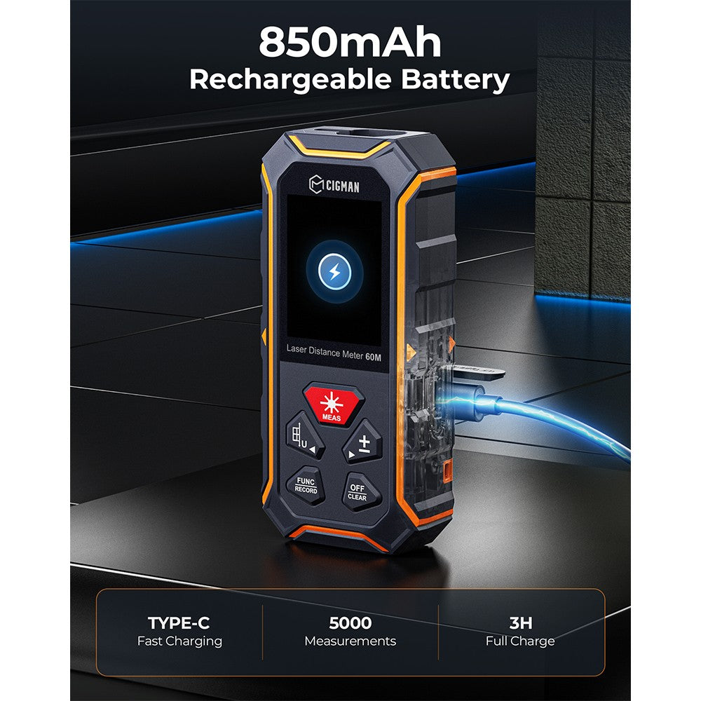 CIGMAN CD-60R 393Ft Bilateral Laser Measure