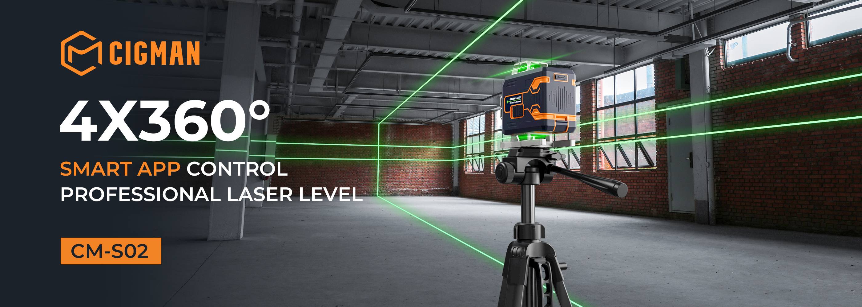 CIGMAN CM-S02 4x360° 16 Lines Laser Level PC