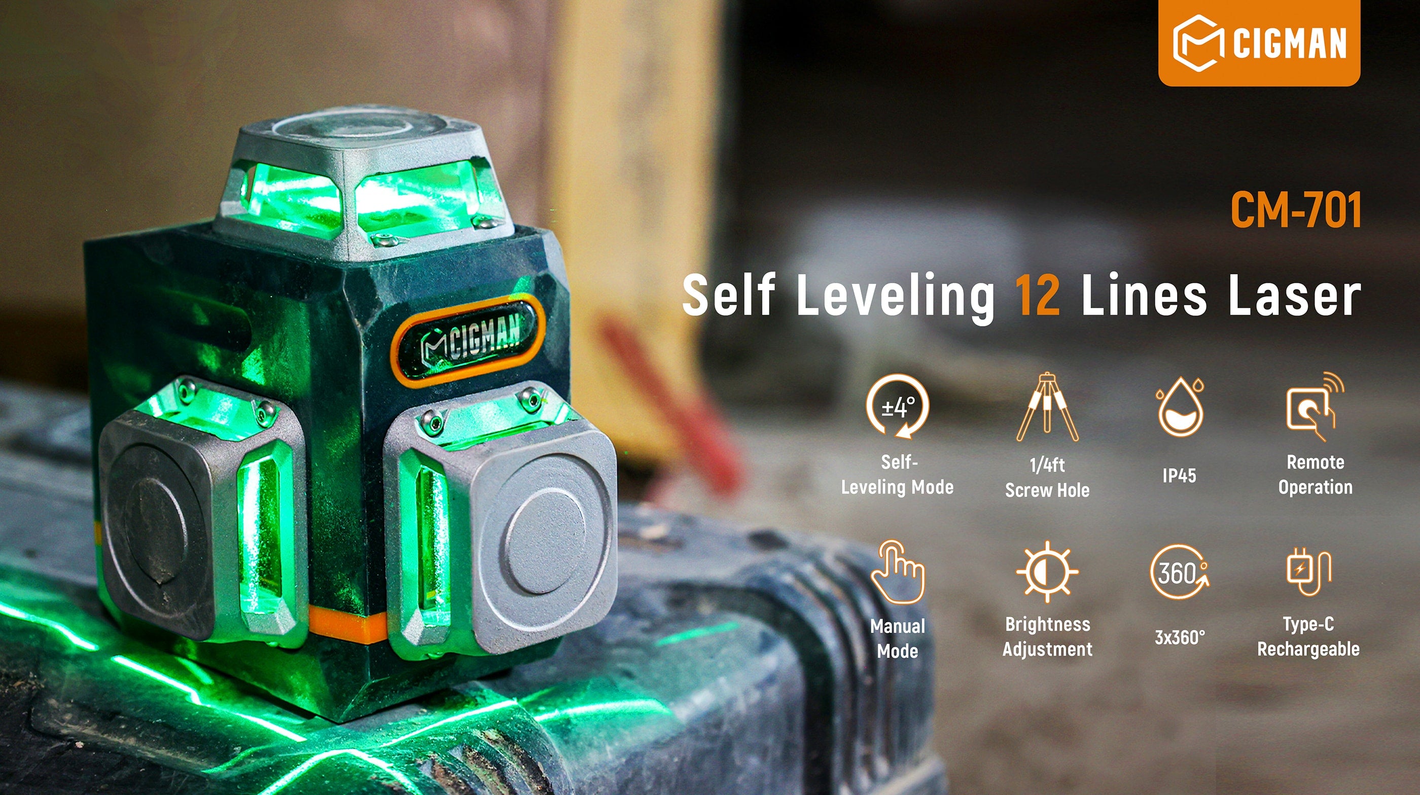 CIGMAN-CM701-LASER-LEVEL-PC