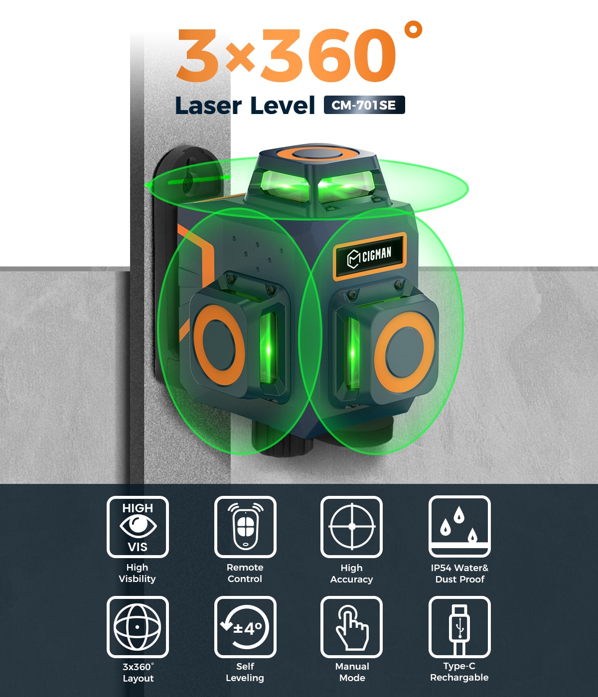 CIGMAN-CM701SE-LASER-LEVEL-2