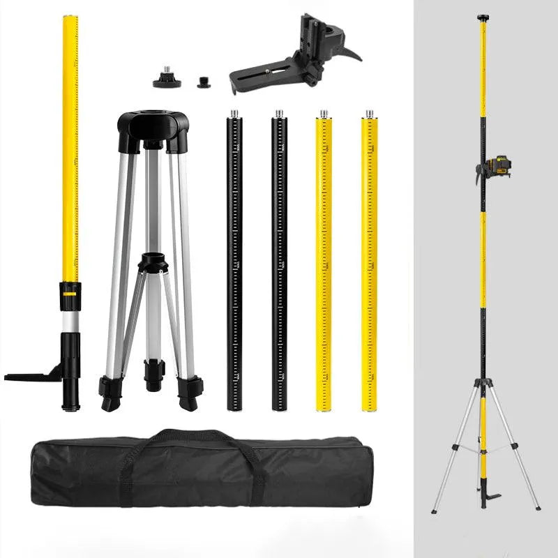 CIGMAN CM-100P 3.7M Laser Level Tripod with 3.7m/12.18ft (Max) Telescopic Rod