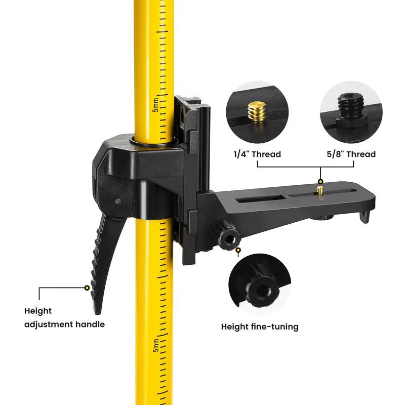 CIGMAN CM-100P 3.7M Laser Level Tripod with 3.7m/12.18ft (Max) Telescopic Rod