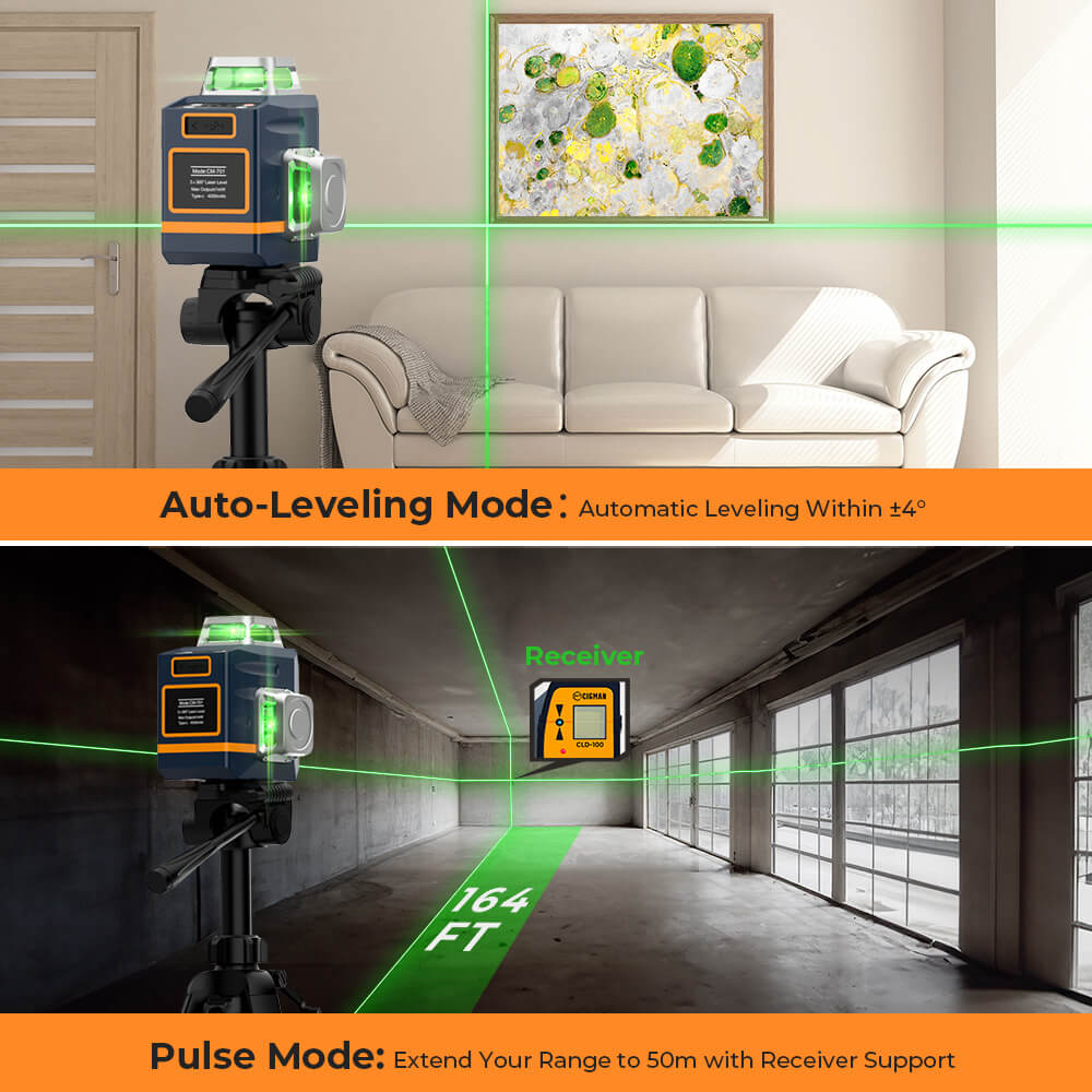 CIGMAN CM-701T 3x360° Laser Level with 1.5m Tripod