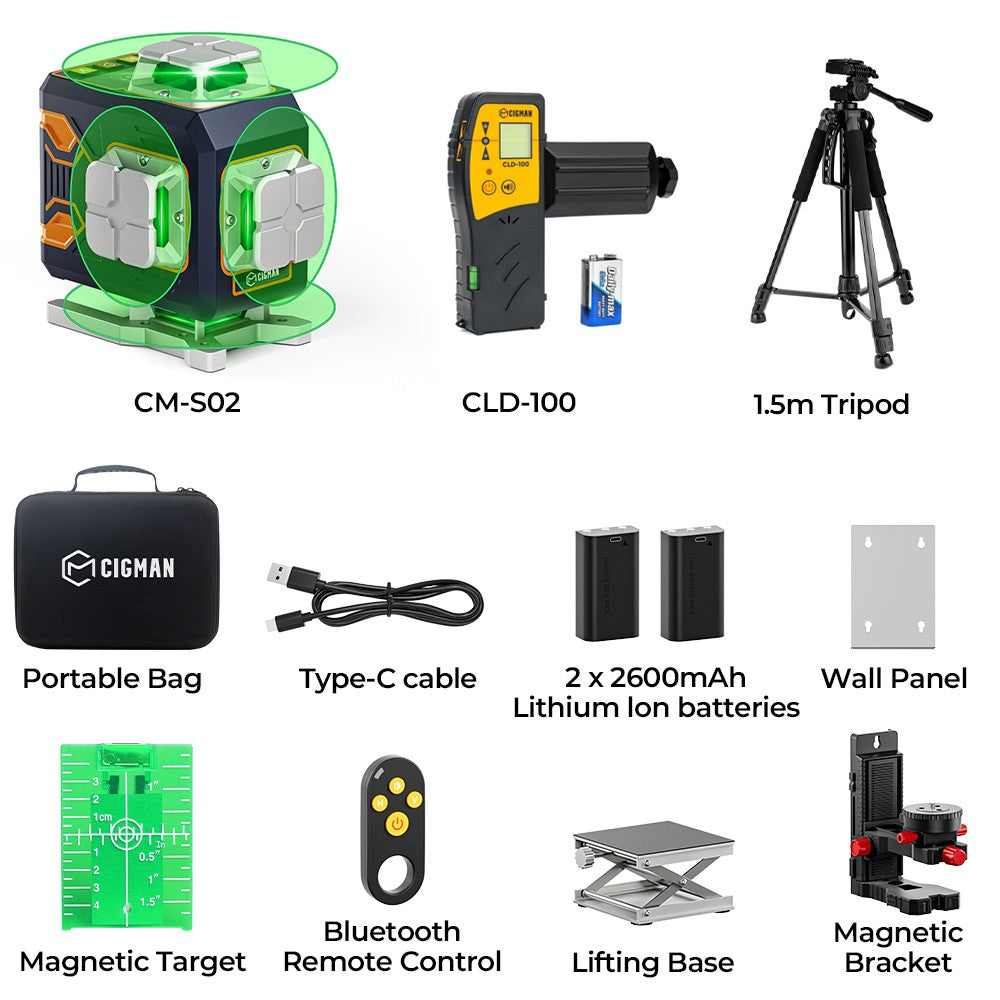 CIGMAN CM-S02 4x360° 16 Lines Laser Level