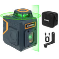 CIGMAN CM-605 5 Lines Laser Level  Switchable 1x360°+1x180° Laser Window, Green Laser Line 30M (Up to 50M with Detector), Rechargeable Battery Built-in, Rotary Stand