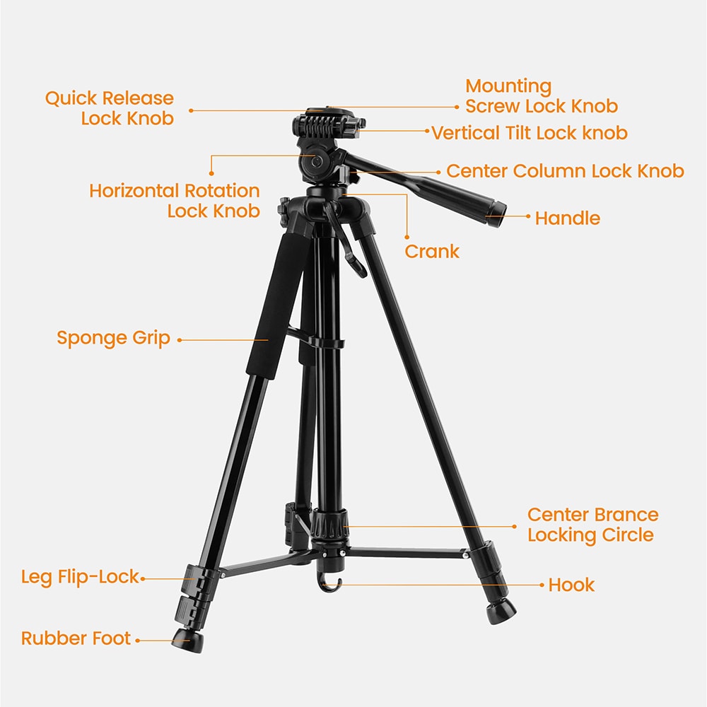 CIGMAN CAT01 1.5m Laser Tripod Telescoping Pole with 1/4-Inch by 20-Inch Laser Mount