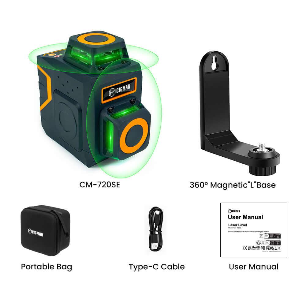 CIGMAN CM-720SE 8 Lines Laser Level - Cigman