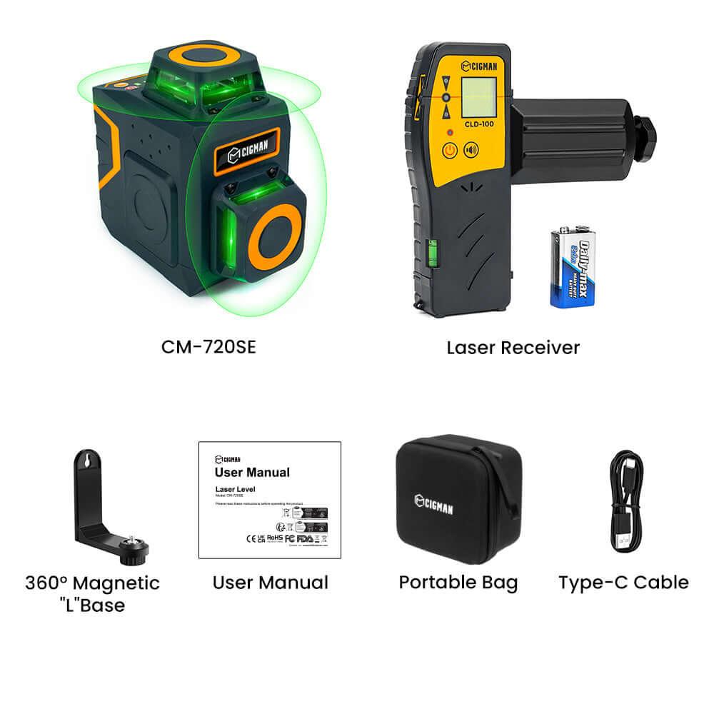 CIGMAN CM-720SE 8 Lines Laser Level - Cigman