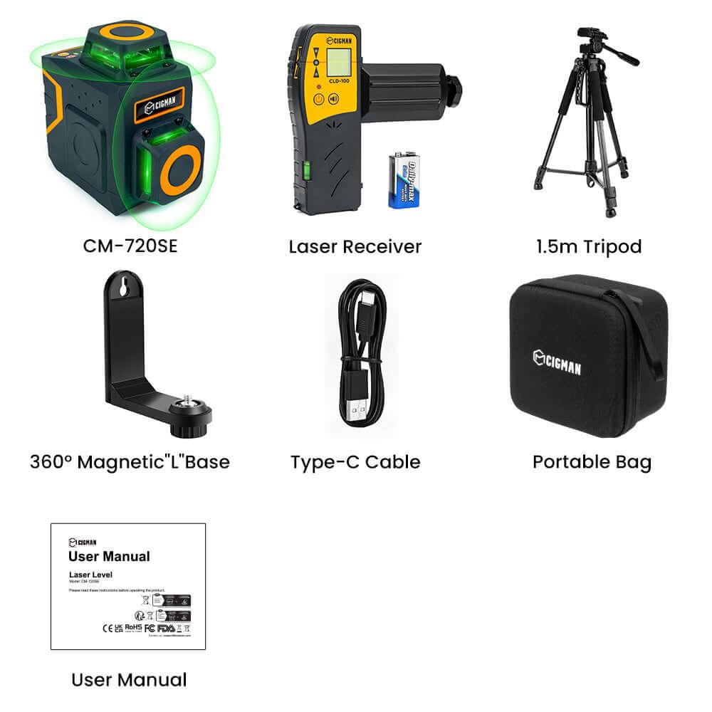 CIGMAN CM-720SE 8 Lines Laser Level - Cigman