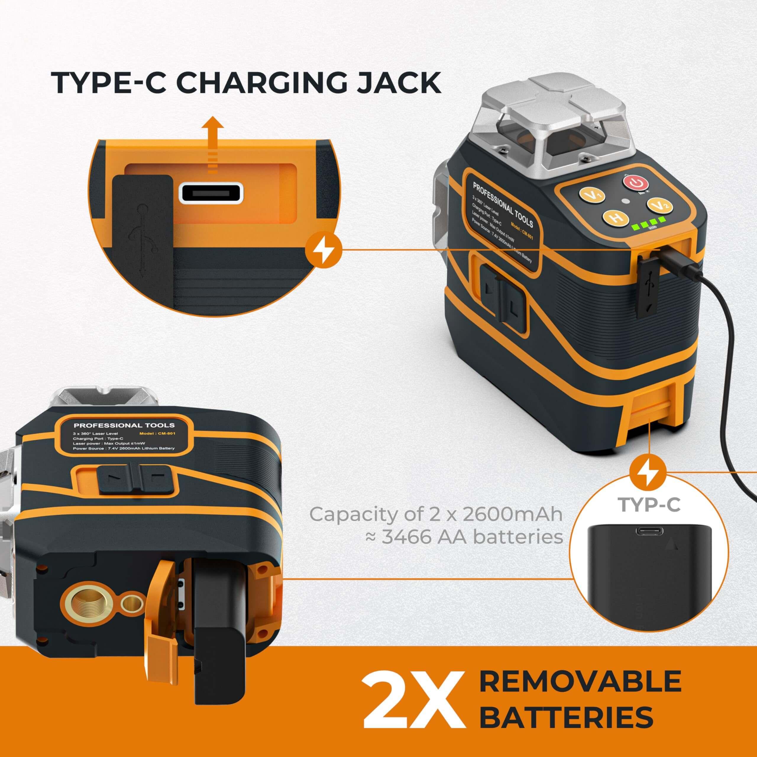 CIGMAN CM-801 3x360°3D Laser Level - Cigman