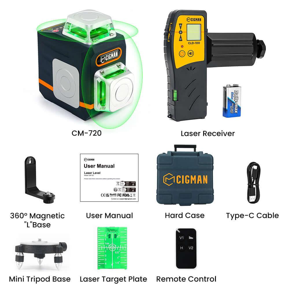 CIGMAN CM720 2*360° Laser Level - Cigman