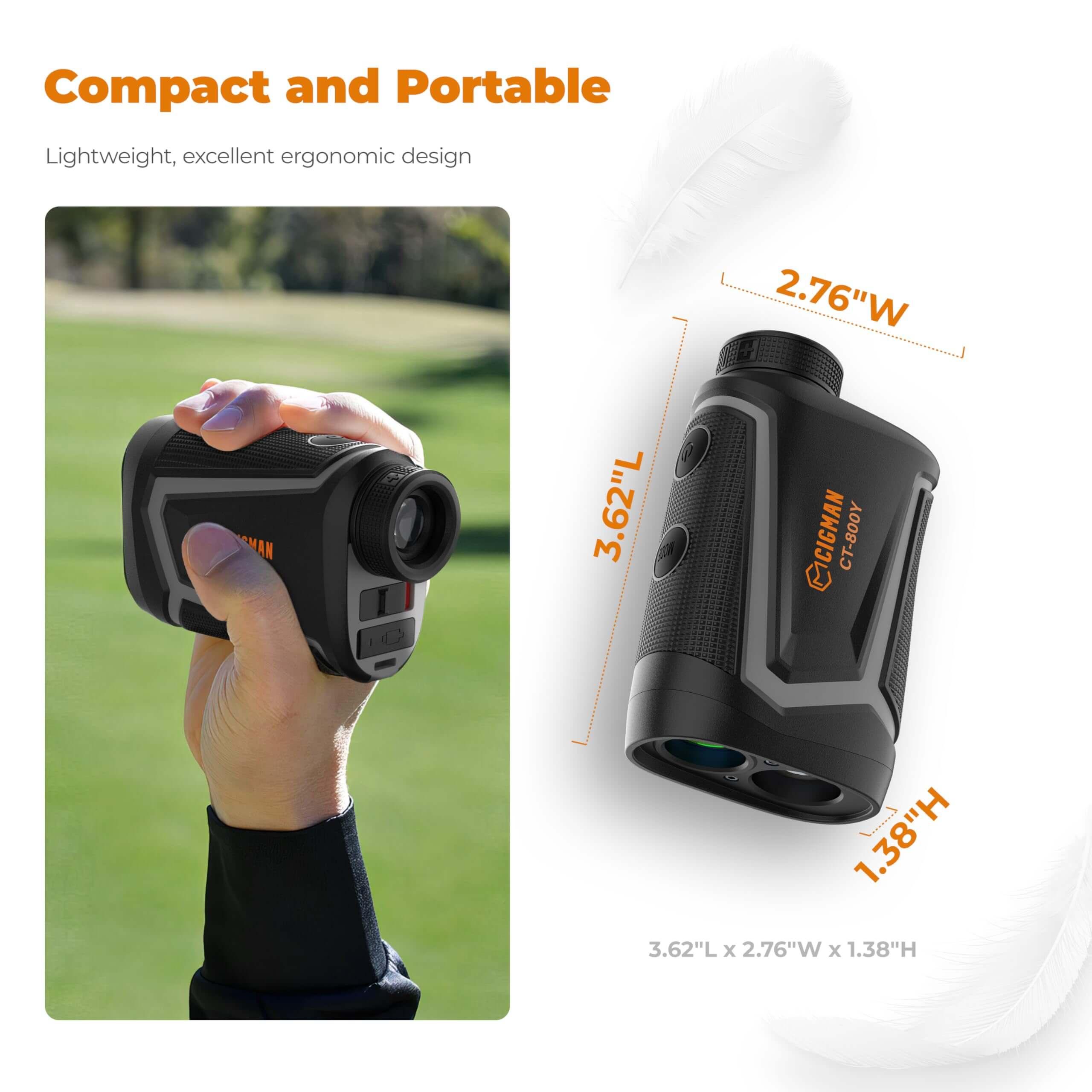 CIGMAN CT-800Y/CT-1000Y 1000m Golf Rangefinder - Cigman